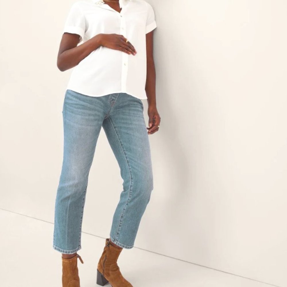 NEW Hatch Over the Bump Straight Maternity Jean